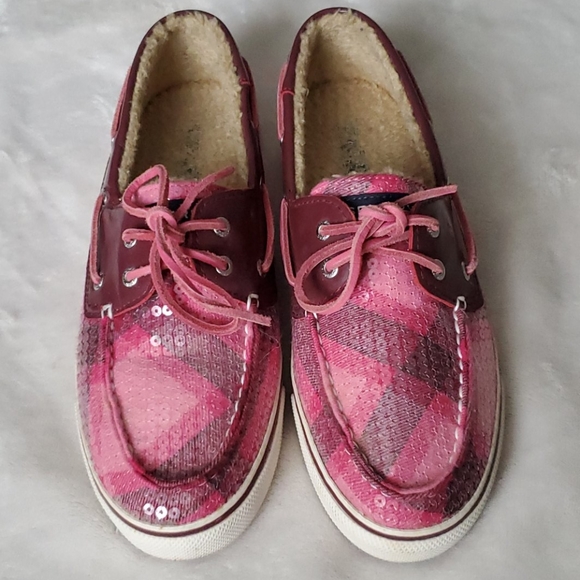 Sperry Top Sider Bahama Rose Sequin Cord Plaid - Picture 2 of 8